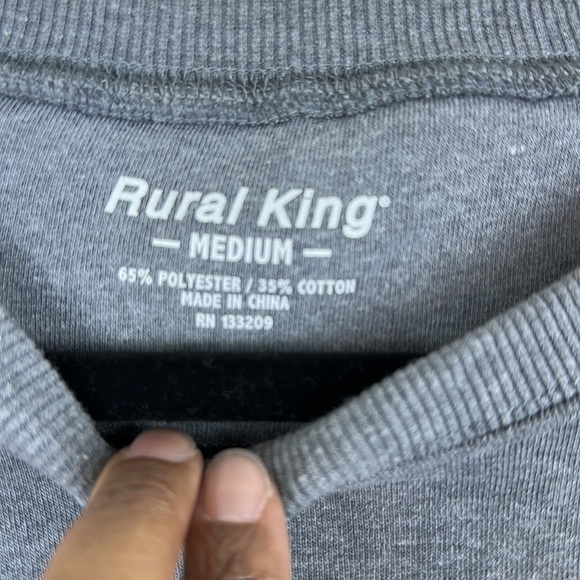 Rural King Men’s Crewneck Sweater Gray Size Medium - Picture 4 of 10
